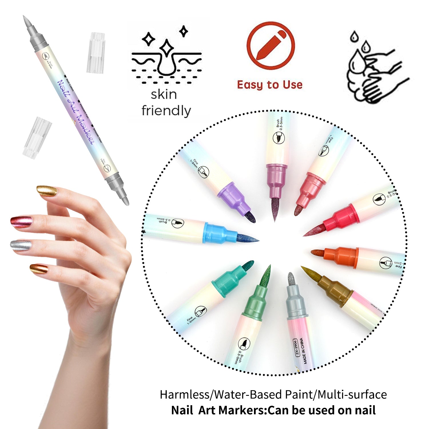 SkinCraft™ - Safe Temporary Nail Art Pens