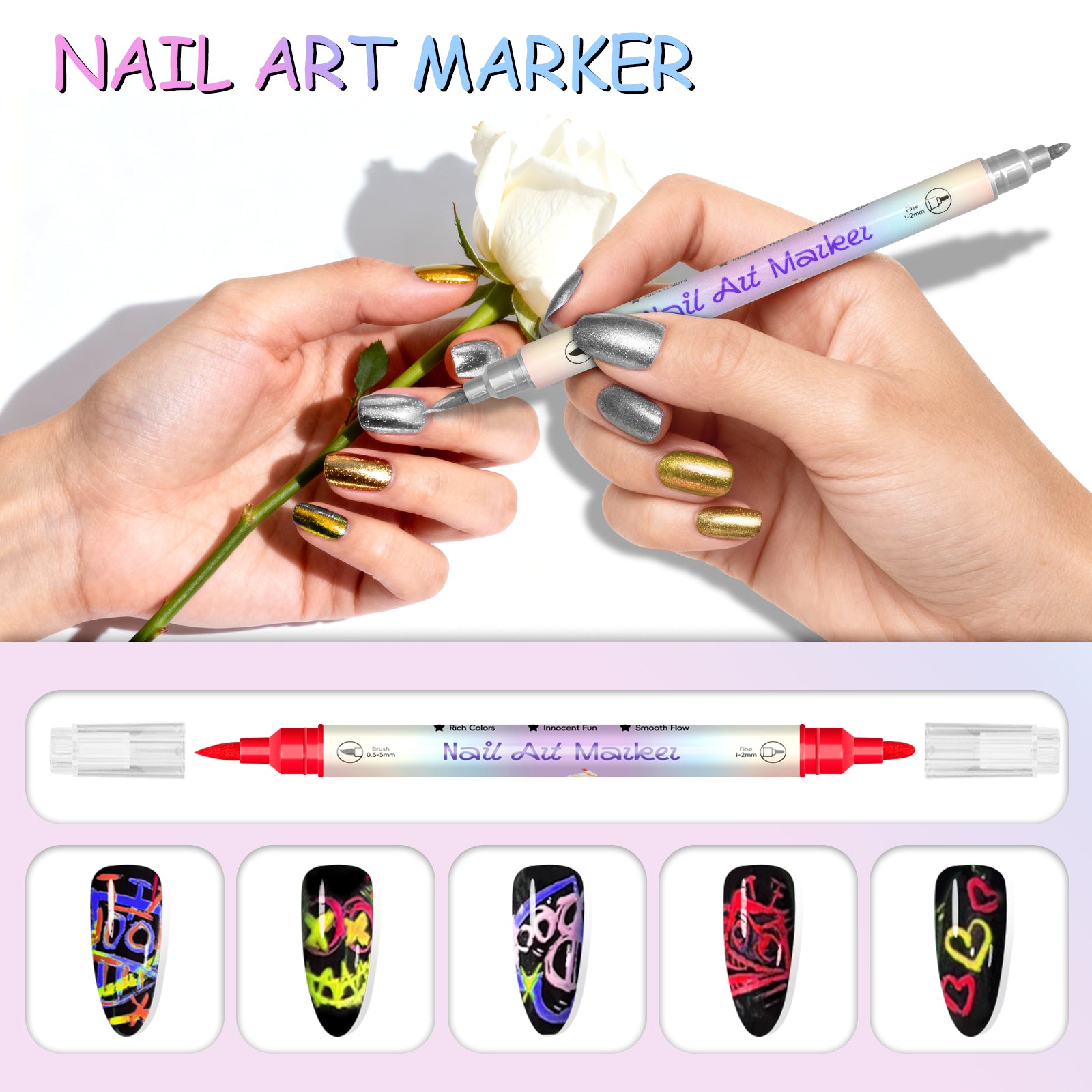 SkinCraft™ - Safe Temporary Nail Art Pens