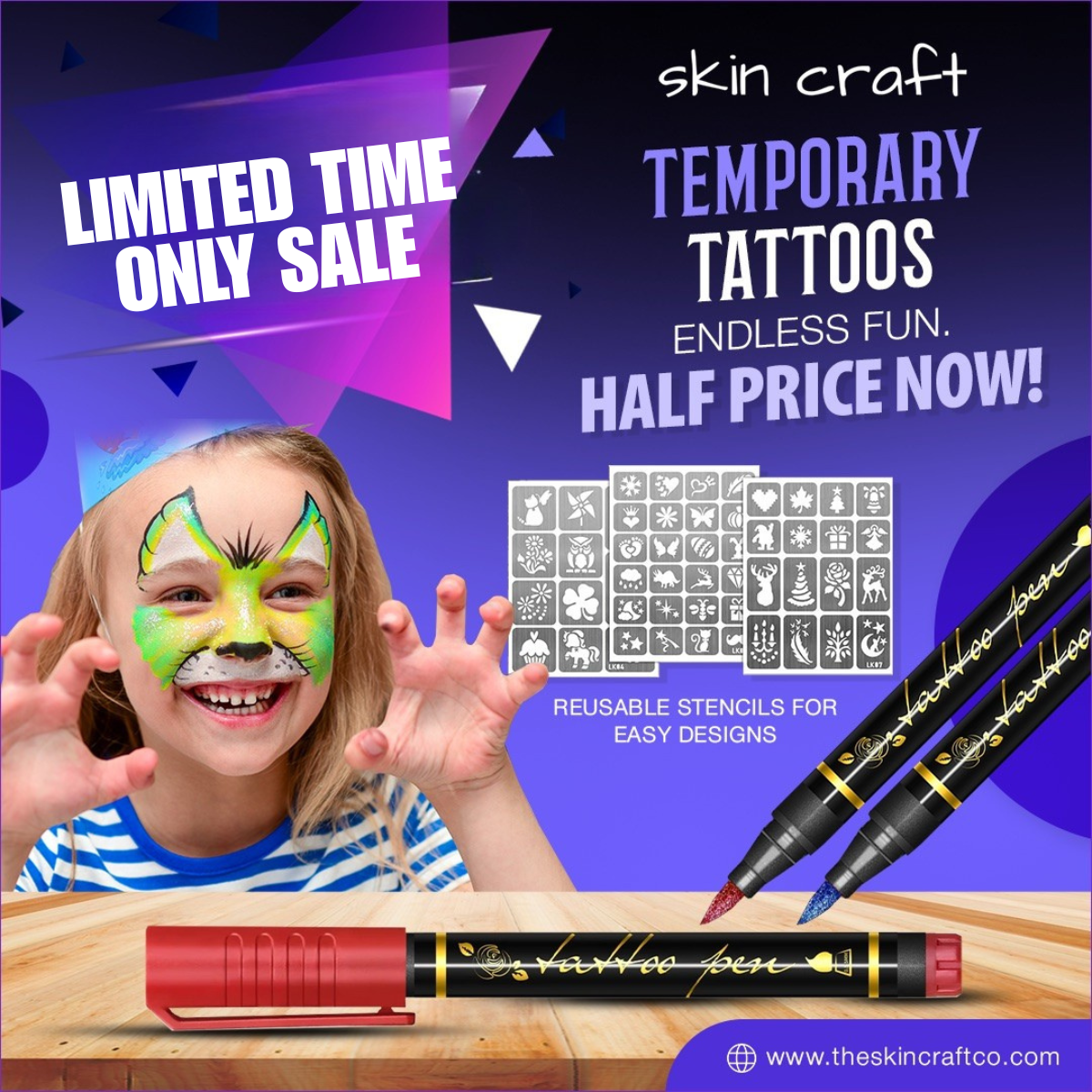 SkinCraft™ - Safe Temporary Tattoo Pens